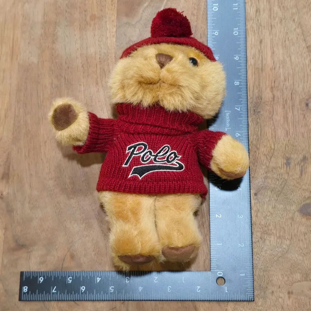 Ralph Lauren Limited THE POLO BEAR Plush Red Sweater & Beanie